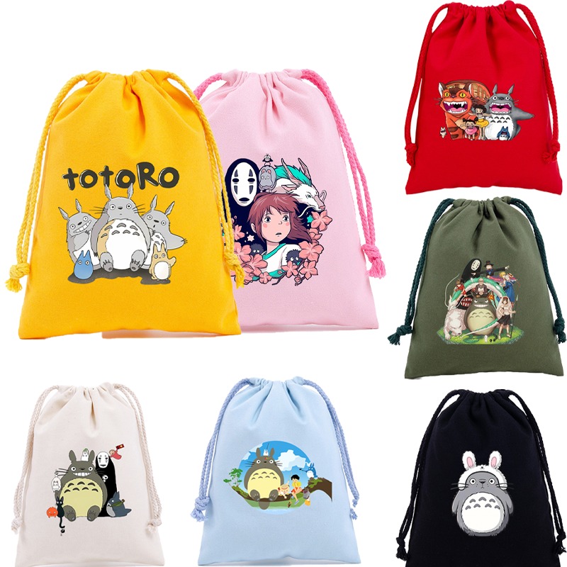 Party Favor Bag - Totoro Pamuk Sevimli İpli Cepler Küçük
