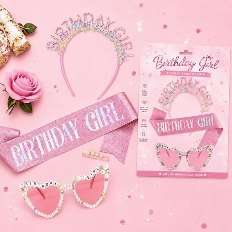 3 Parça/Set Doğum Günü Kızı Ku - Birthday Sash Glitter incelemesi ve fiyatı