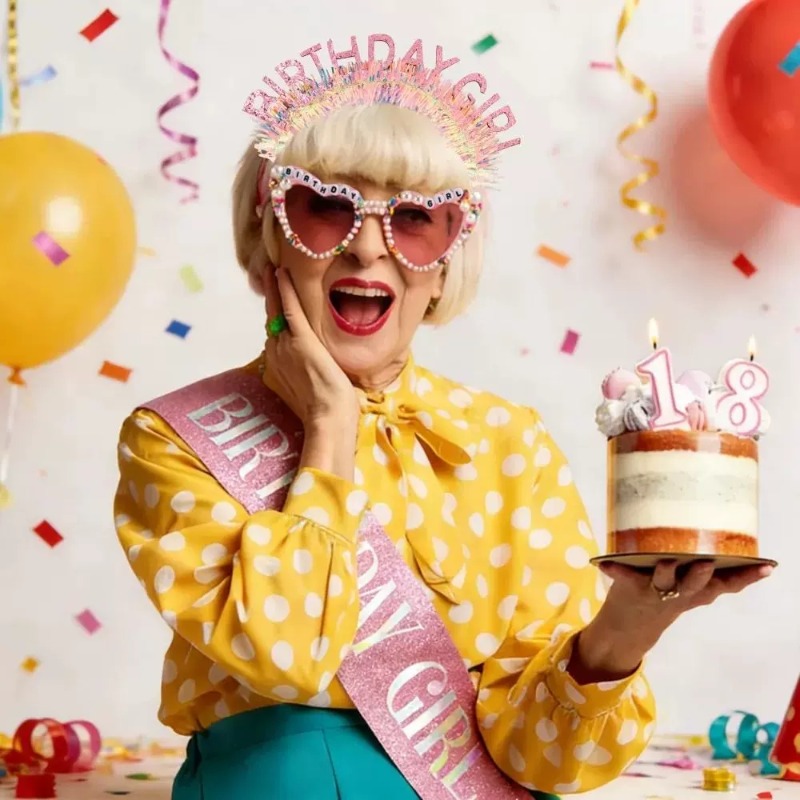 3 Parça/Set Doğum Günü Kızı Ku - Birthday Sash Glitter incelemesi ve fiyatı