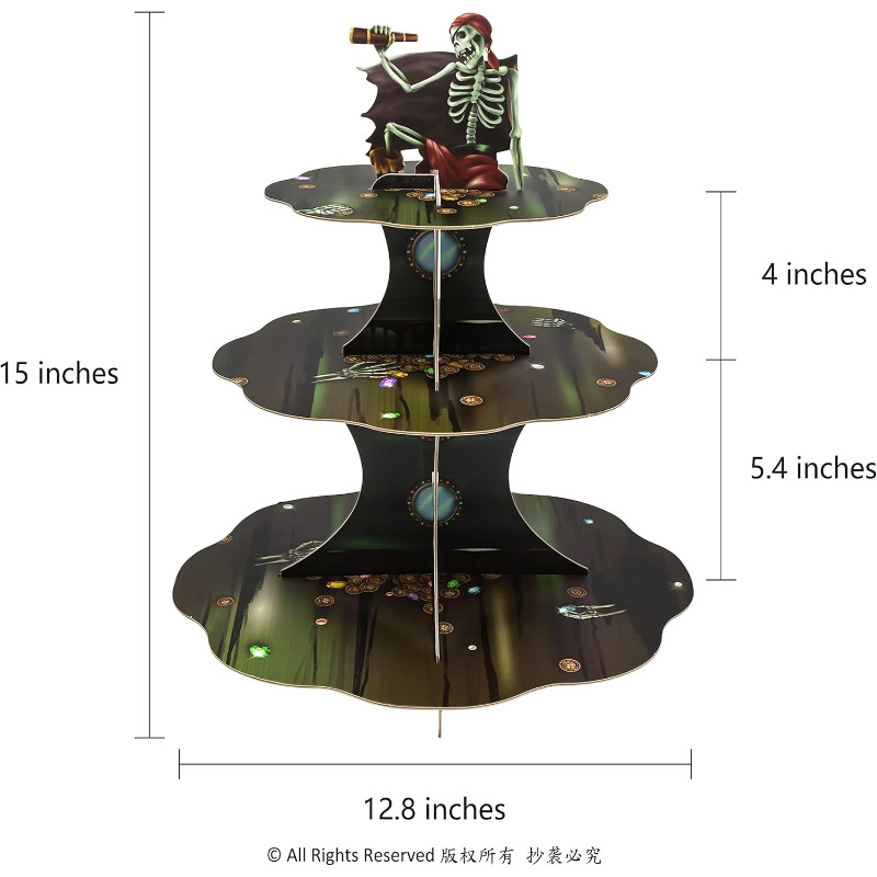 Kafatası korsan Cupcake standı - Cupcake Stand Tier incelemesi ve fiyatı