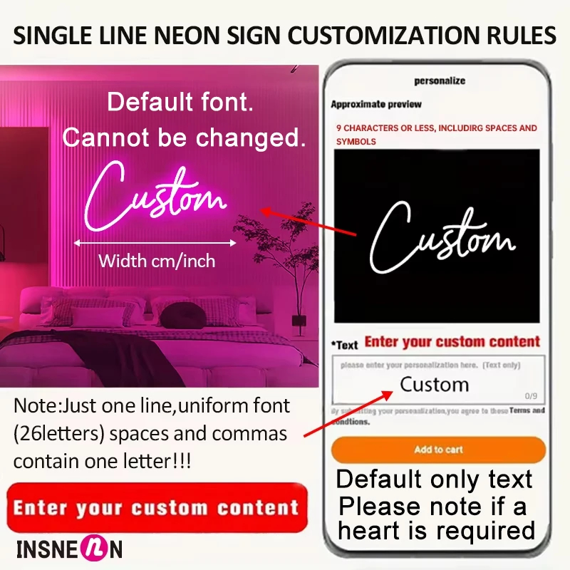Özel İsim Neon Tabela - USB Kı - Neon Sign Party incelemesi ve fiyatı